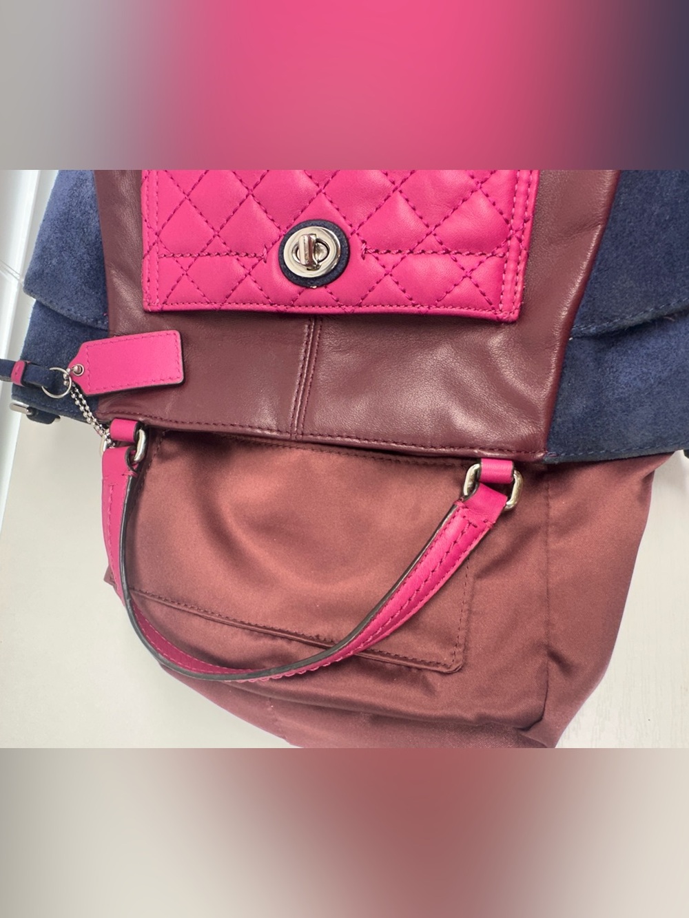 Coach Park Quilted Color-block Mini - Picture 10 of 13
